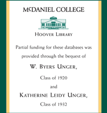 W. Byers Unger and Katherine Leidy Unger Bookplate